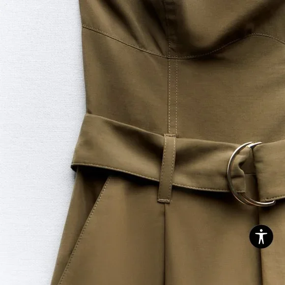 ZARA - Olive Jumpsuit | Worn once, new! - Picture 3 of 5